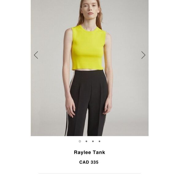 NWOT Rag & Bone Raylee Cropped Stretch Knit Tank Top Yellow - Picture 13 of 13